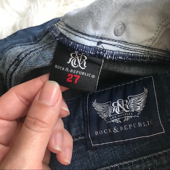 Rock & Republic Stella Straight Leg Jeans Dark 27 - Picture 5 of 8